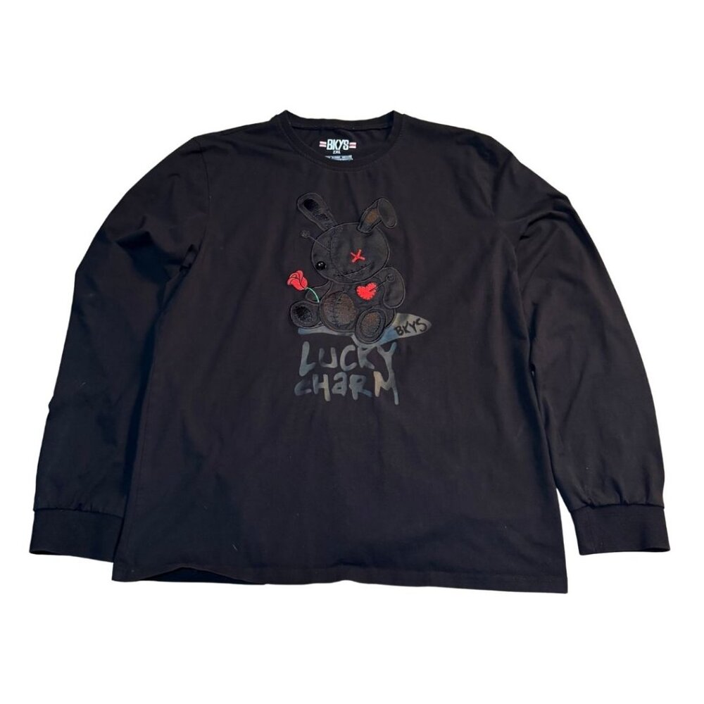 BKYS Lucky Charm Appliqué Bunny Long Sleeve Tee 2XL - Picture 2 of 2